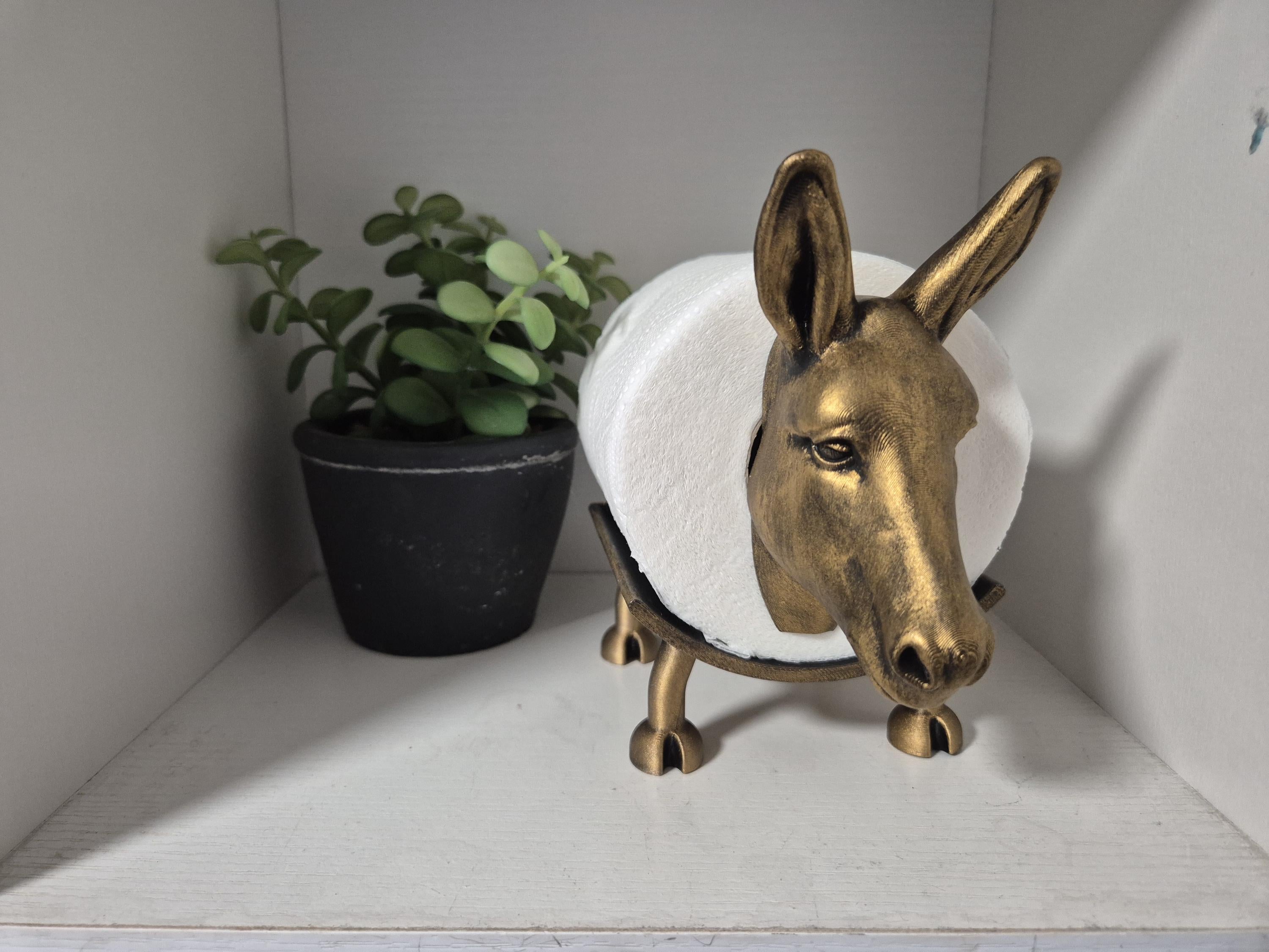 Quirky Donkey Toilet Roll Holder – 3D Printed Bathroom Accessory