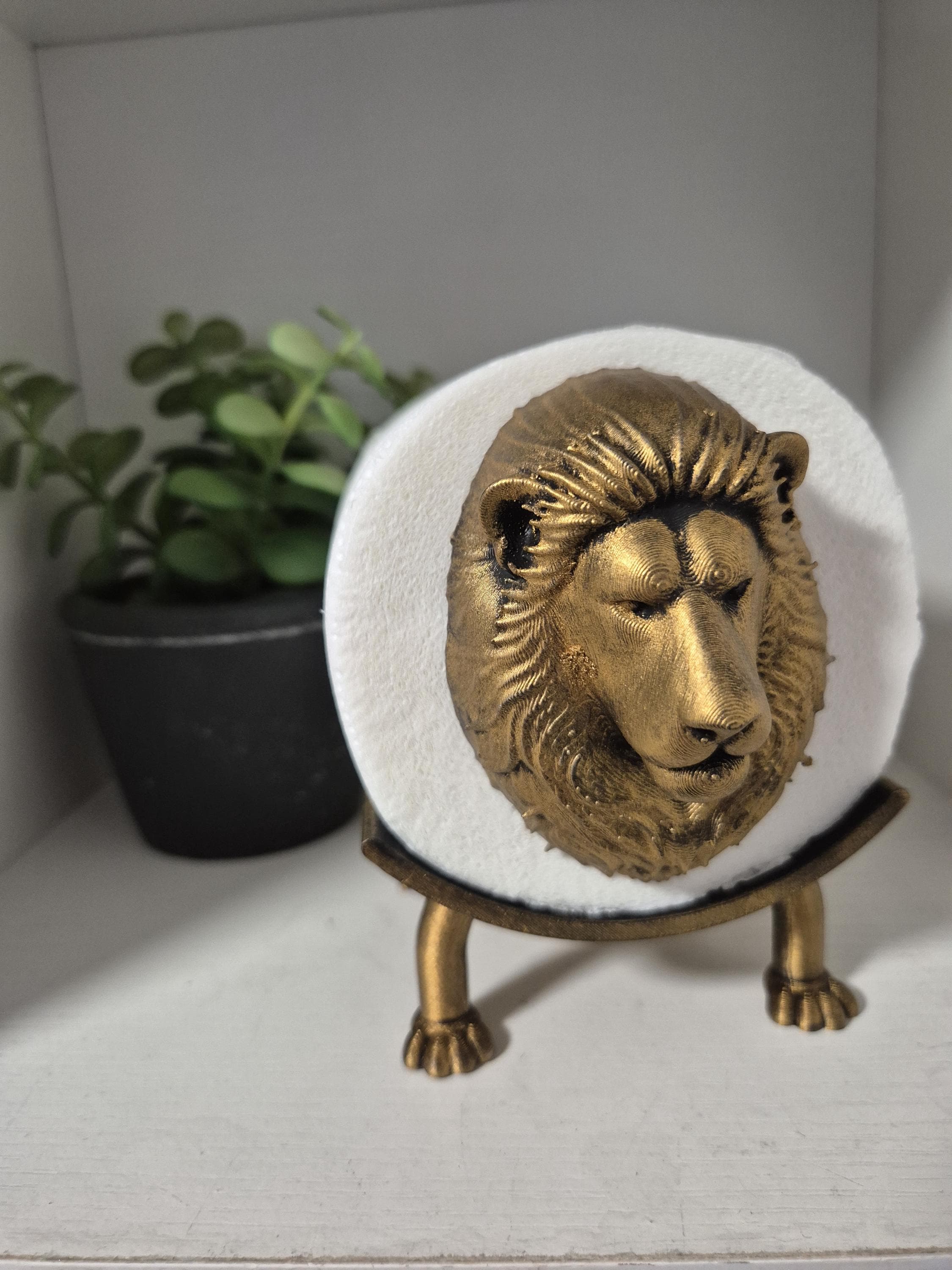 Quirky Lion Toilet Roll Holder – 3D Printed Bathroom Accessory