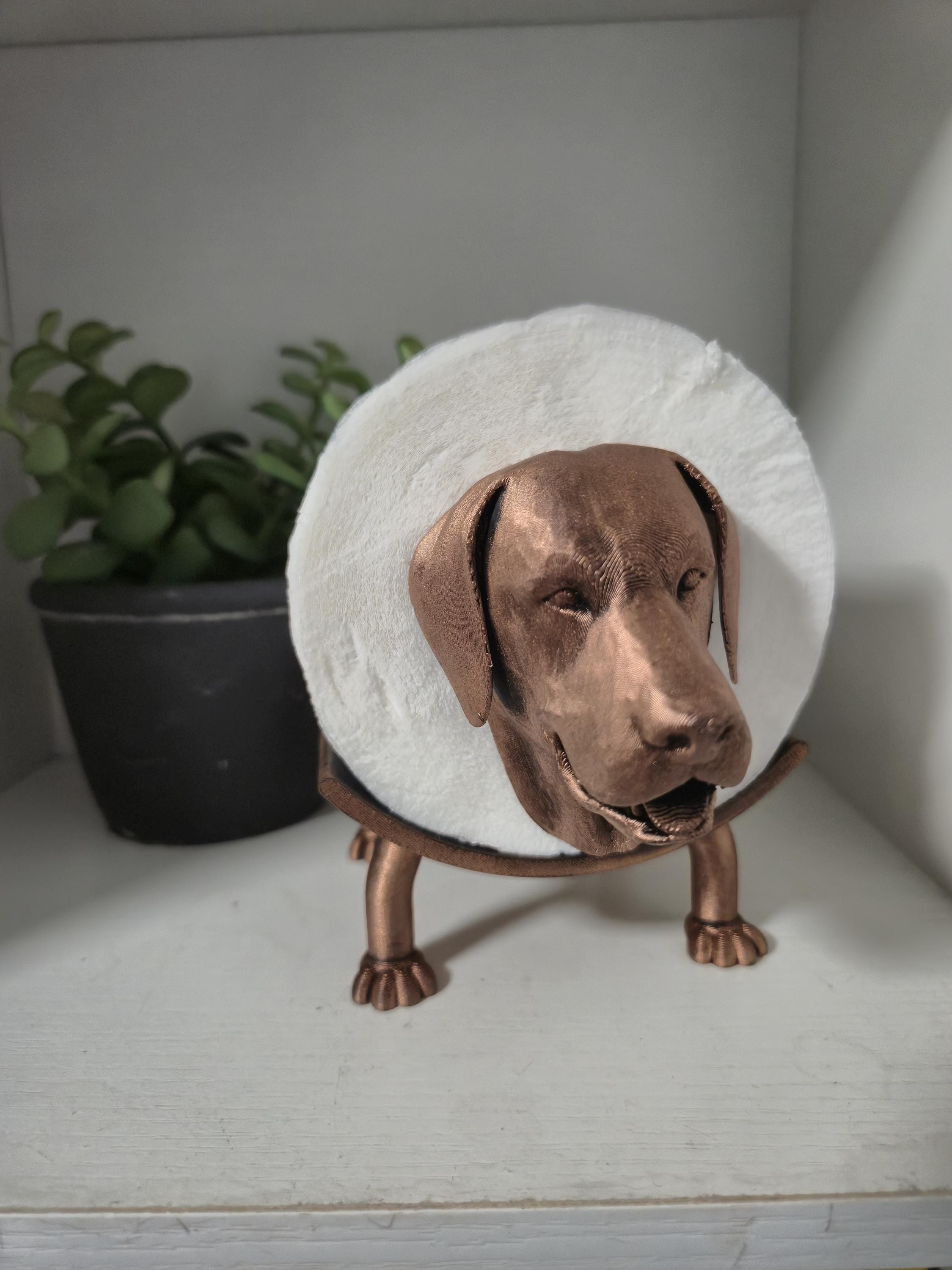 Quirky Labrador Dog Toilet Roll Holder – 3D Printed Bathroom Accessory