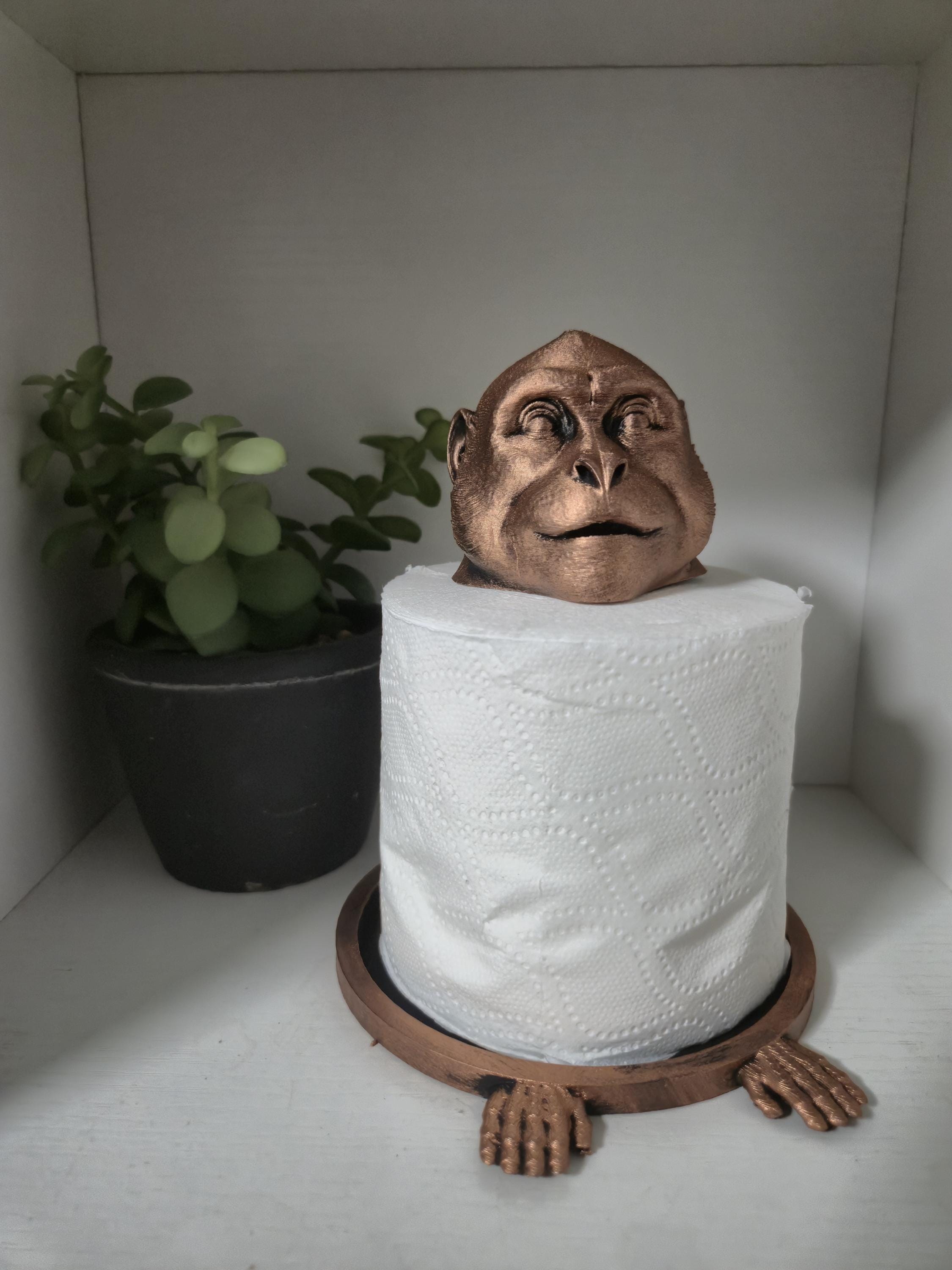 Quirky Monkey Toilet Roll Holder – 3D Printed Bathroom Accessory