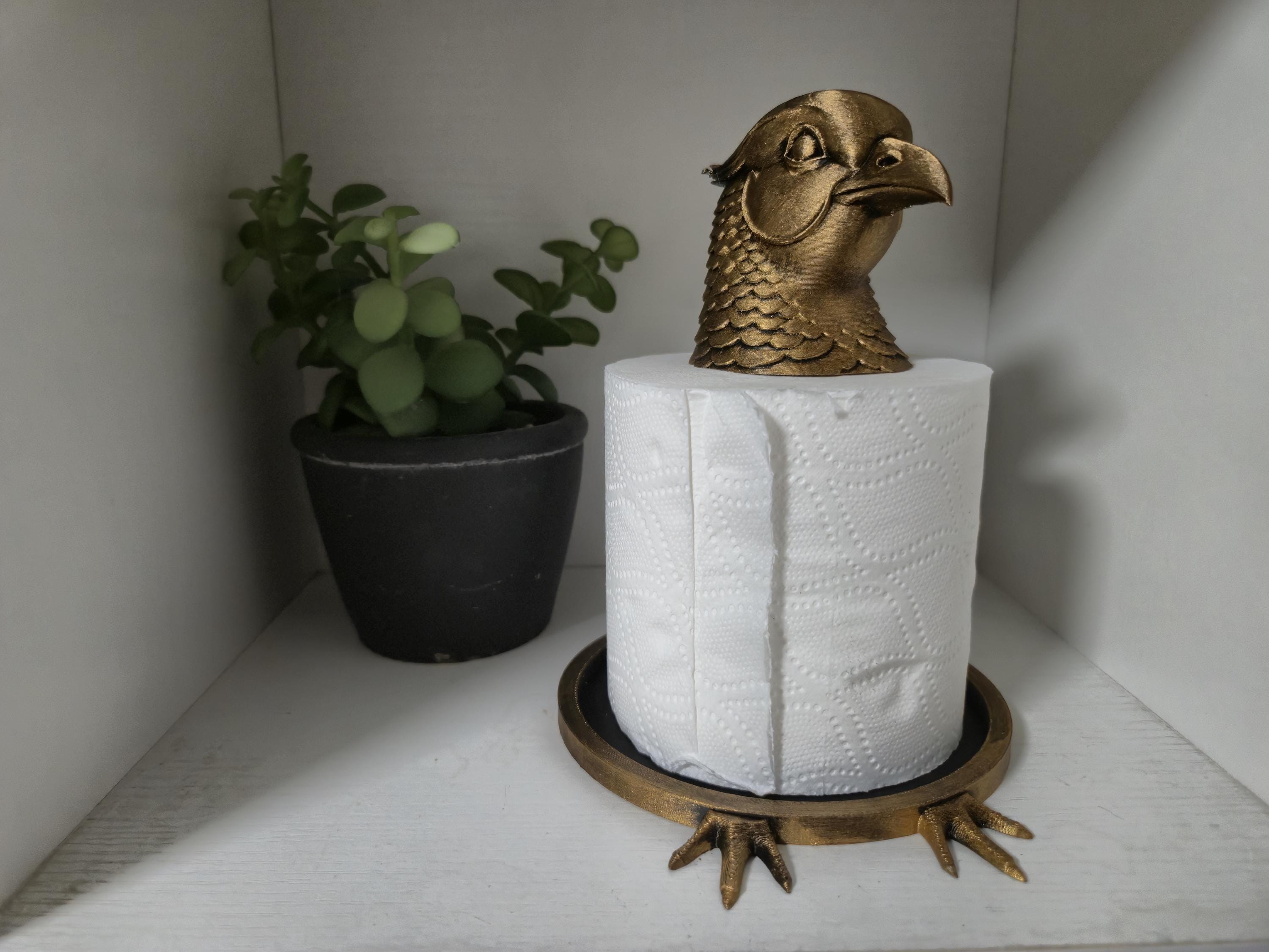 Quirky Pheasant Toilet Roll Holder – 3D Printed Bathroom Accessory
