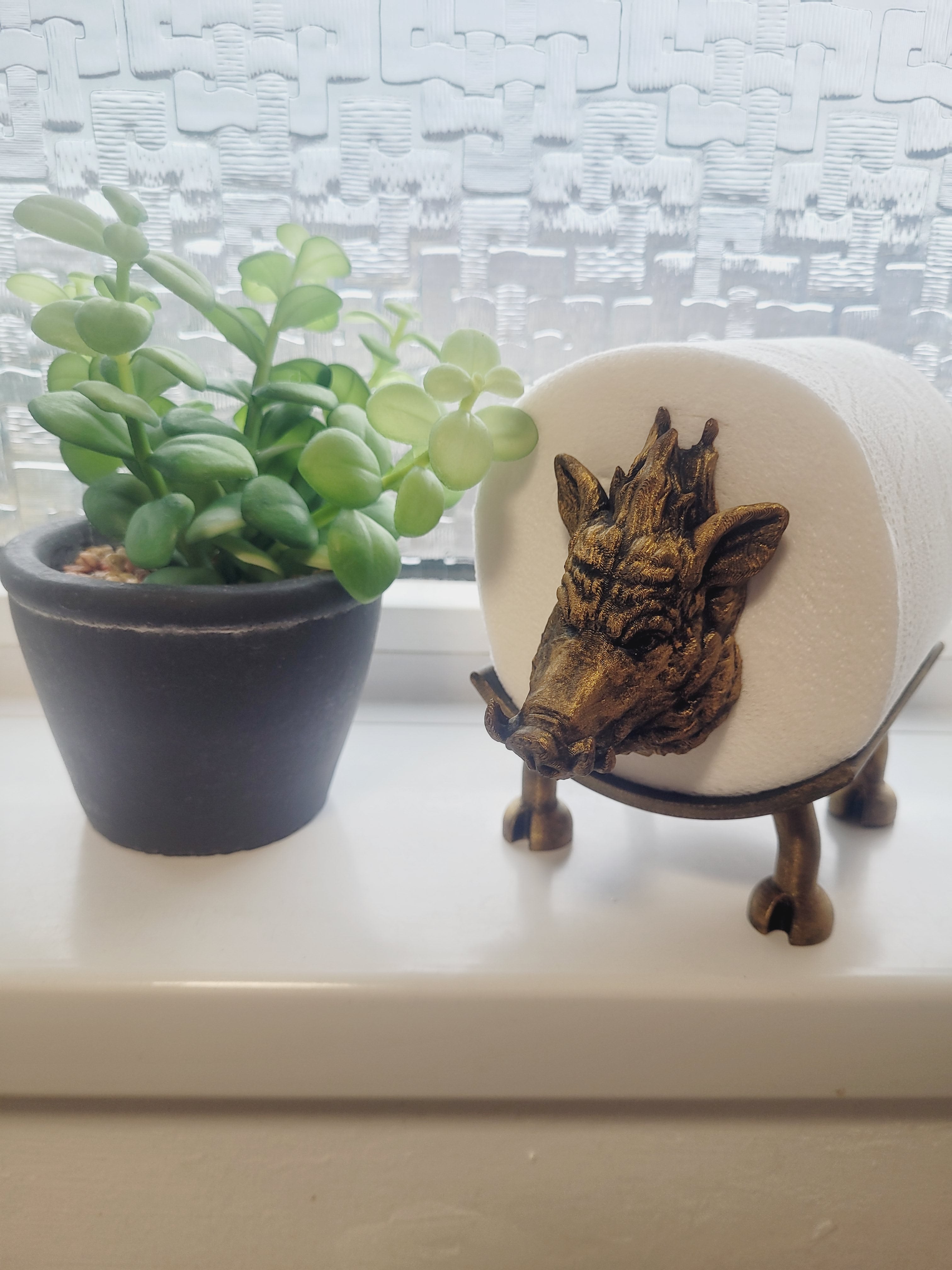 Wild Boar Toilet Roll Holder