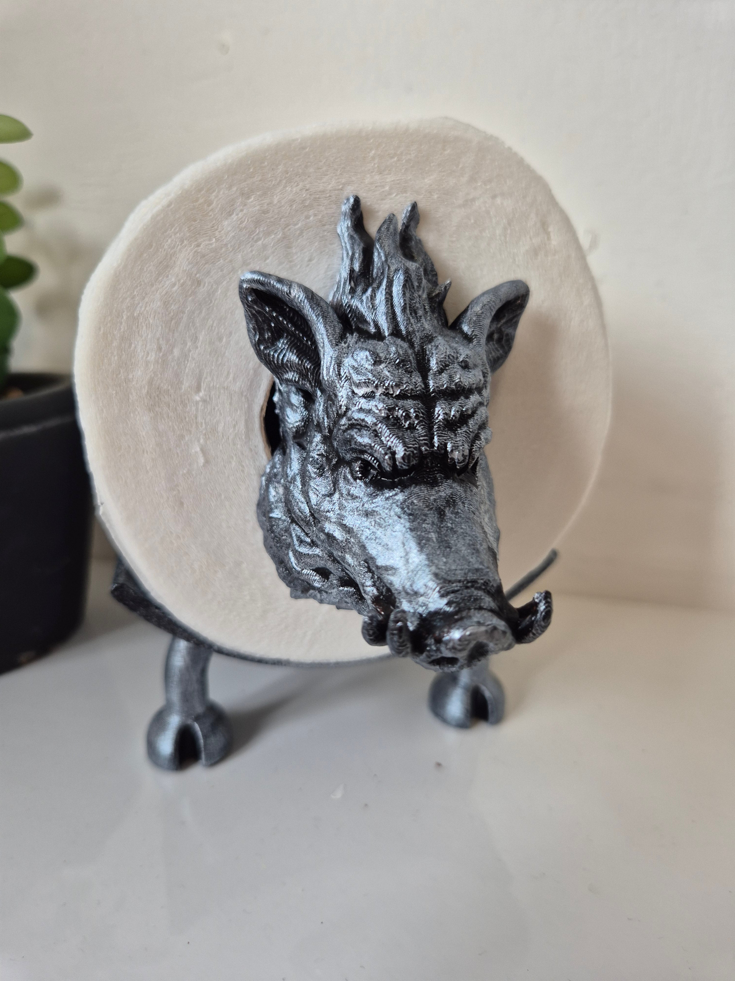 Wild Boar Toilet Roll Holder