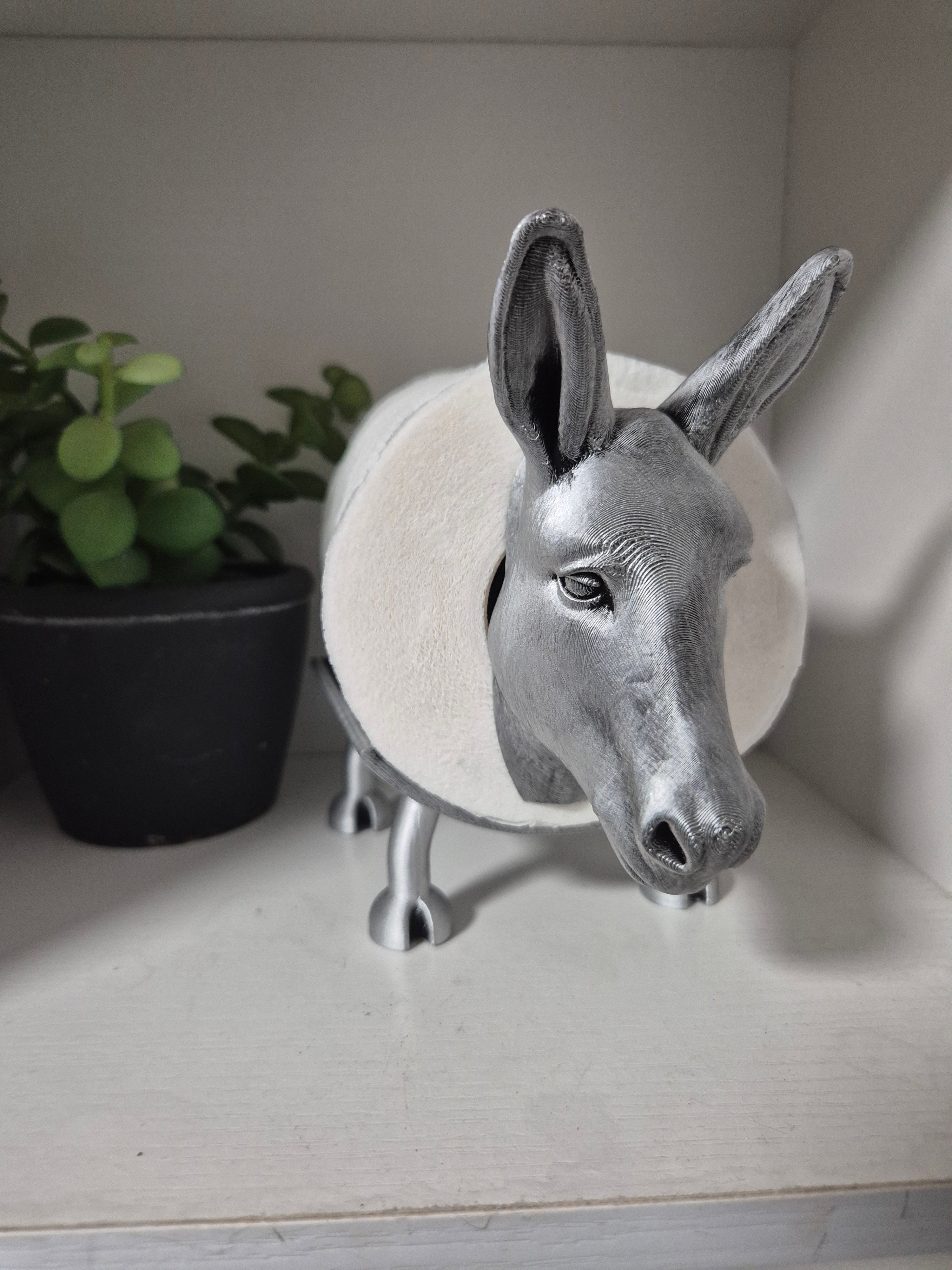 Quirky Donkey Toilet Roll Holder – 3D Printed Bathroom Accessory