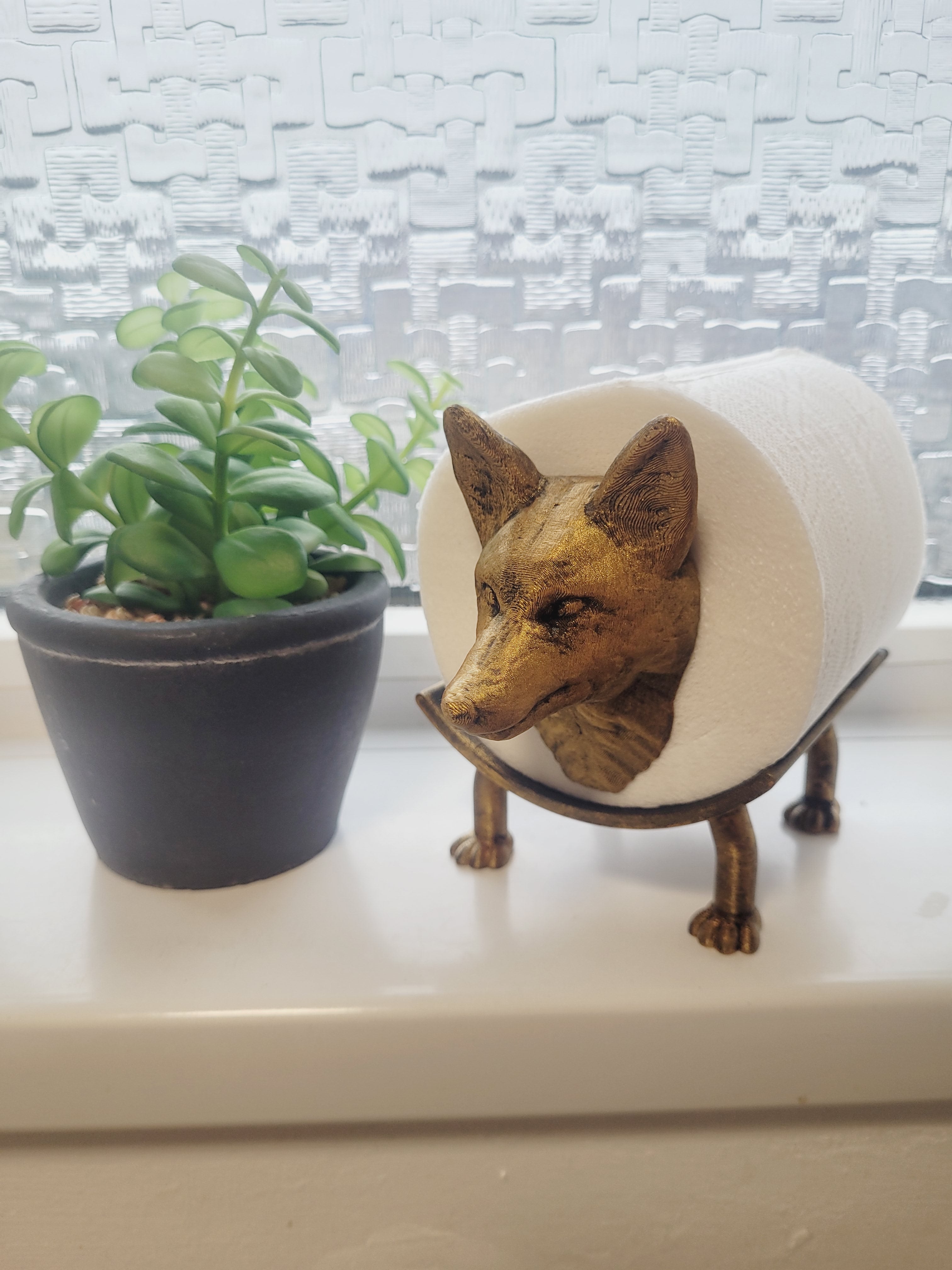 Quirky Fox Toilet Roll Holder – 3D Printed Bathroom Accessory