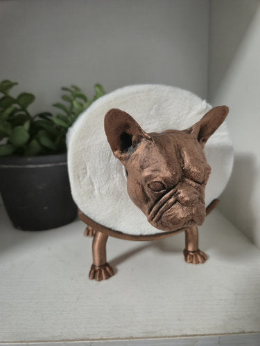 Quirky French Bulldog Frenchie Dog Toilet Roll Holder – 3D Printed Bathroom Accessory