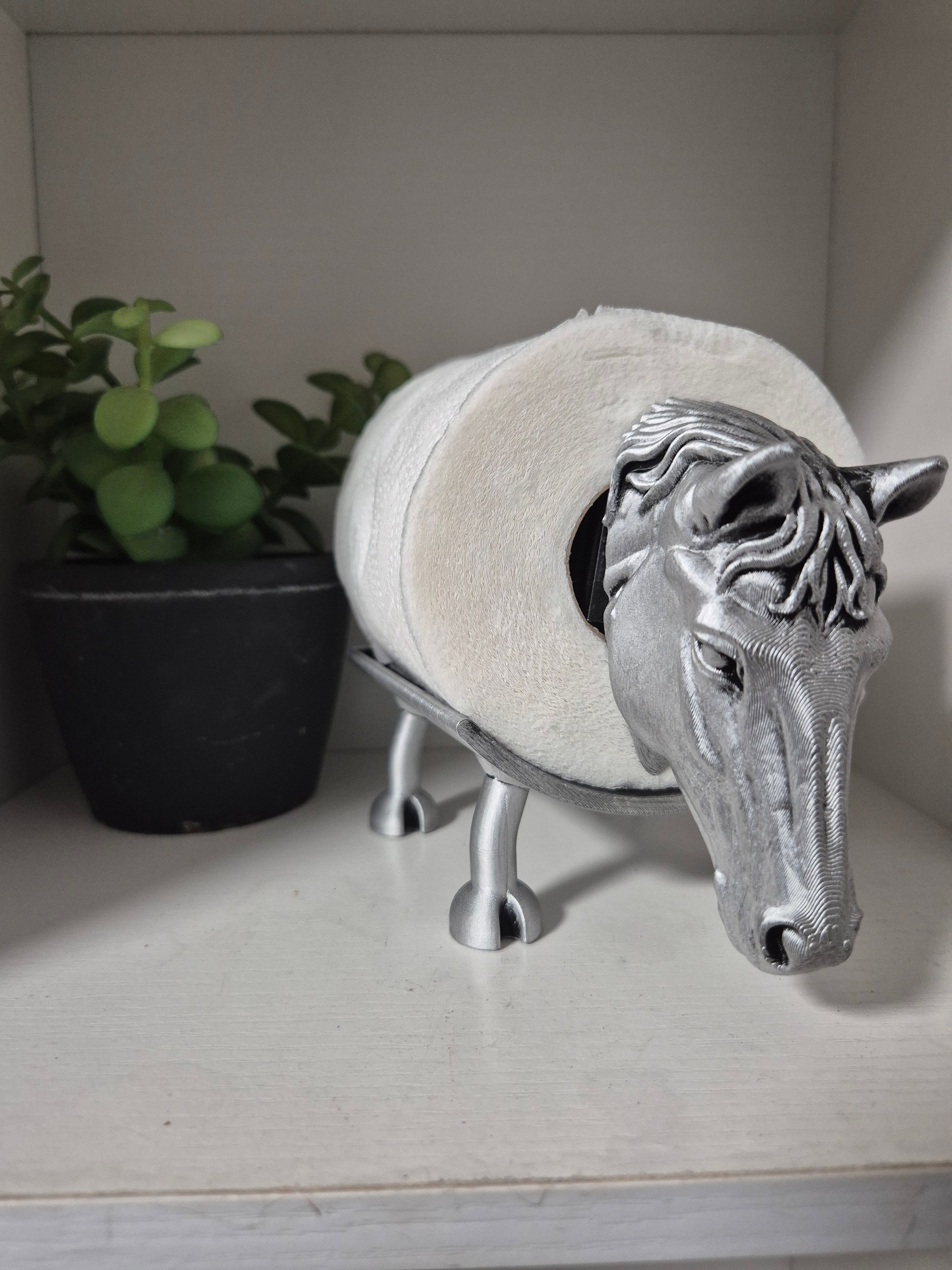 Quirky Horse Toilet Roll Holder – 3D Printed Bathroom Accessory