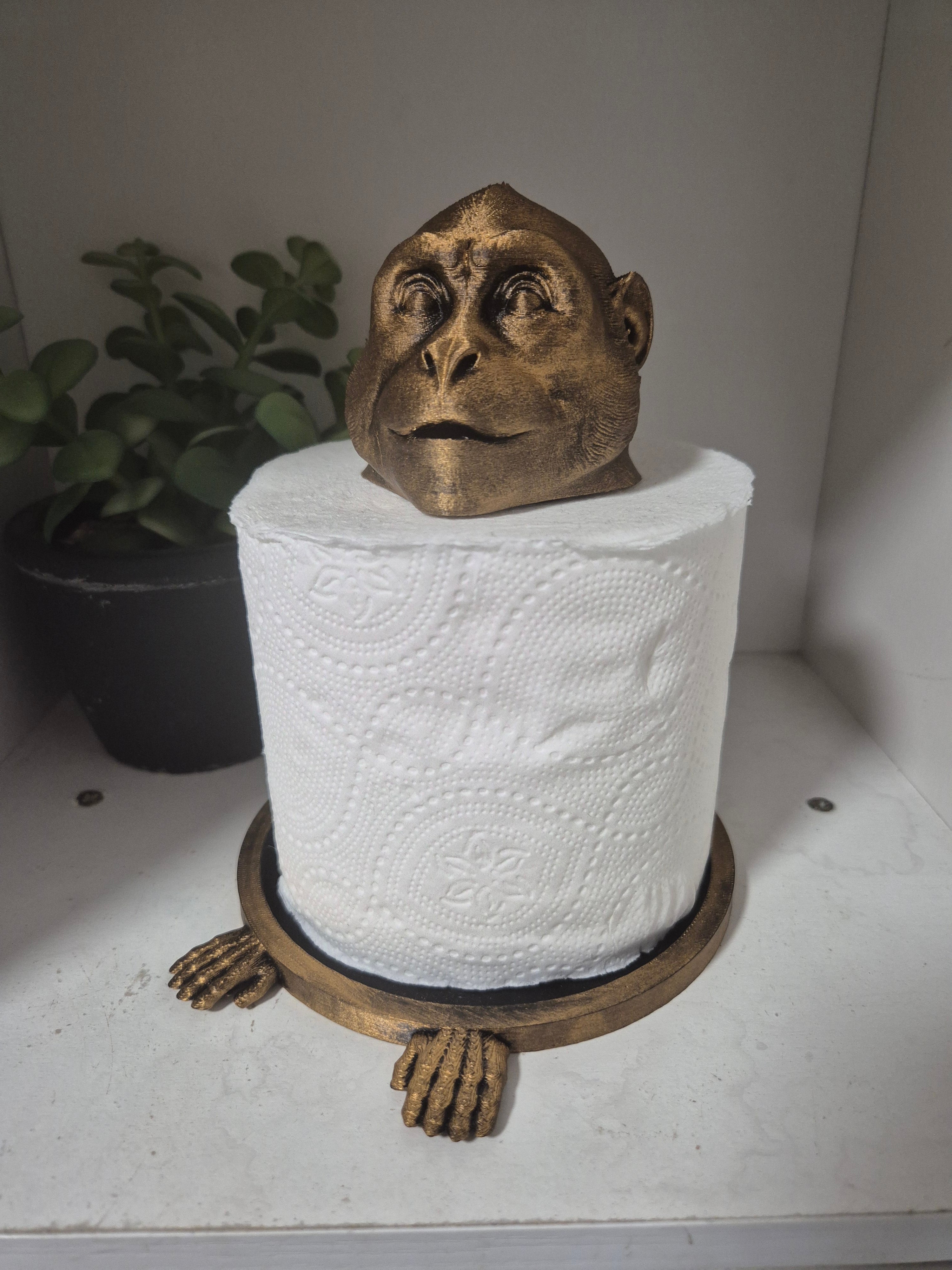 Quirky Monkey Toilet Roll Holder – 3D Printed Bathroom Accessory