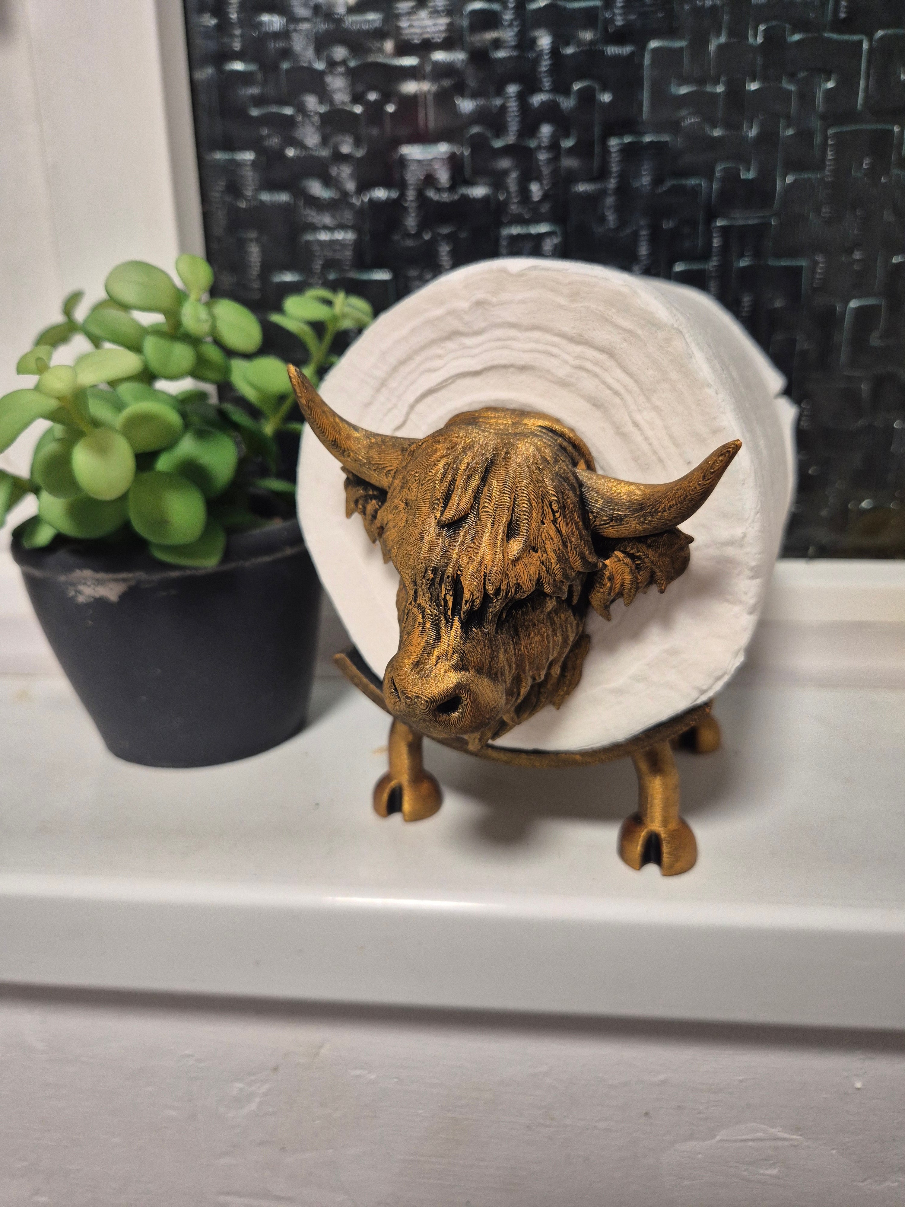 Highland Cow Toilet Roll Holder