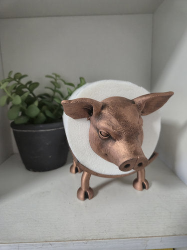 Quirky Pig Toilet Roll Holder – 3D Printed Bathroom Accessory