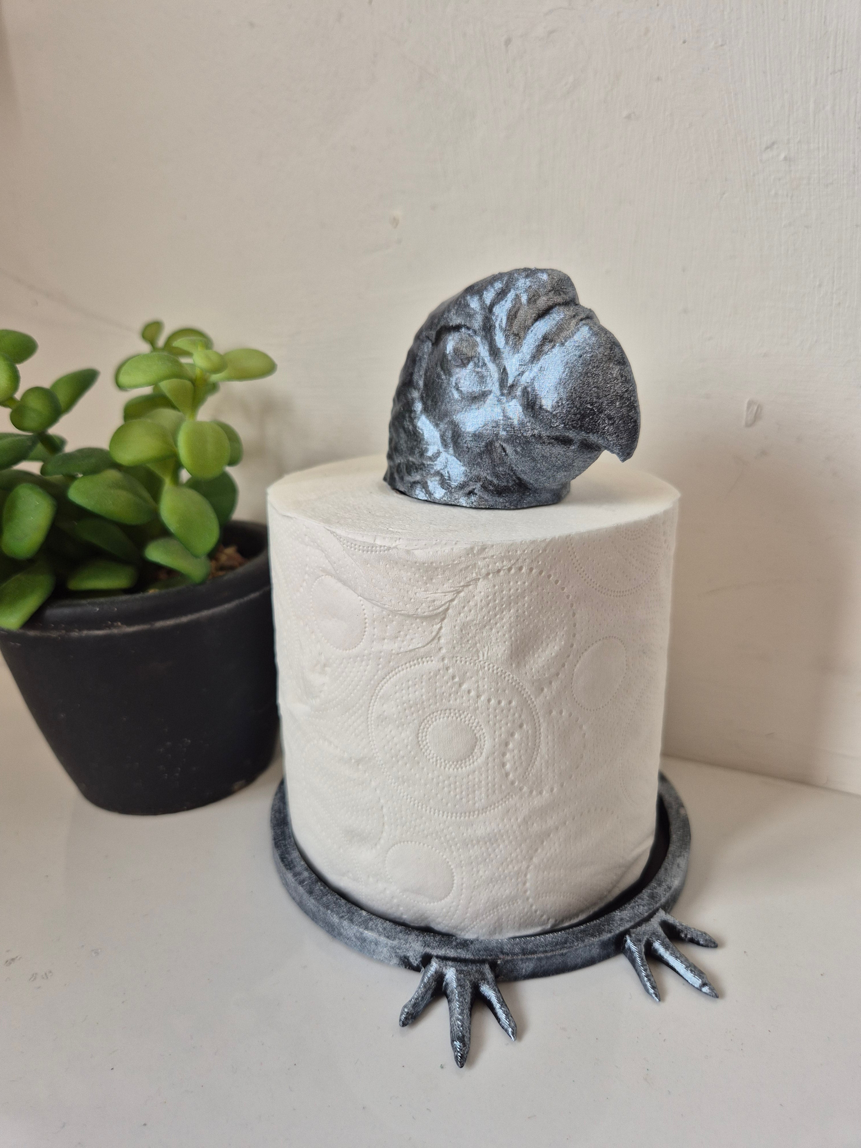 Quirky Parrot Toilet Roll Holder – 3D Printed Bathroom Accessory